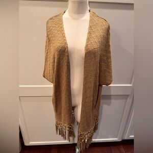Tan Fringed kimono